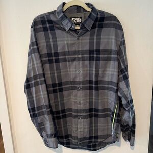 RSVLTS Men's Star Wars Return of the Plaid Long Sleeve Button Shirt